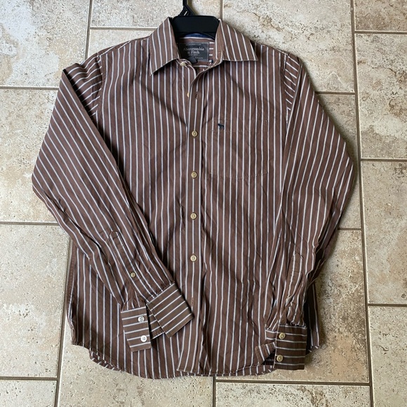 Abercrombie & Fitch Other - Men’s Abercrombie & Fitch Shirt, Size M, Striped Brown, Great Condition